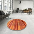 thumbnail image 3 of Ahgly Company Indoor Square Contemporary Neon Red Abstract Area Rugs, 3' Square, 3 of 6