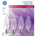 thumbnail image 1 of GE Crystal Clear 25W Bent Tip 4PK, 1 of 1
