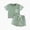 #01 Green, variant on Baby Boy Clothes 6M-3T Checkered Patchwork Pocket T-Shirt and Stretch Shorts 2-Piece Set Infant Boy Outfit