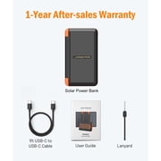 46800mAh Solar Charger Power Bank 20W Fast Charging with Cables Compatible for iPhone, Android Phone