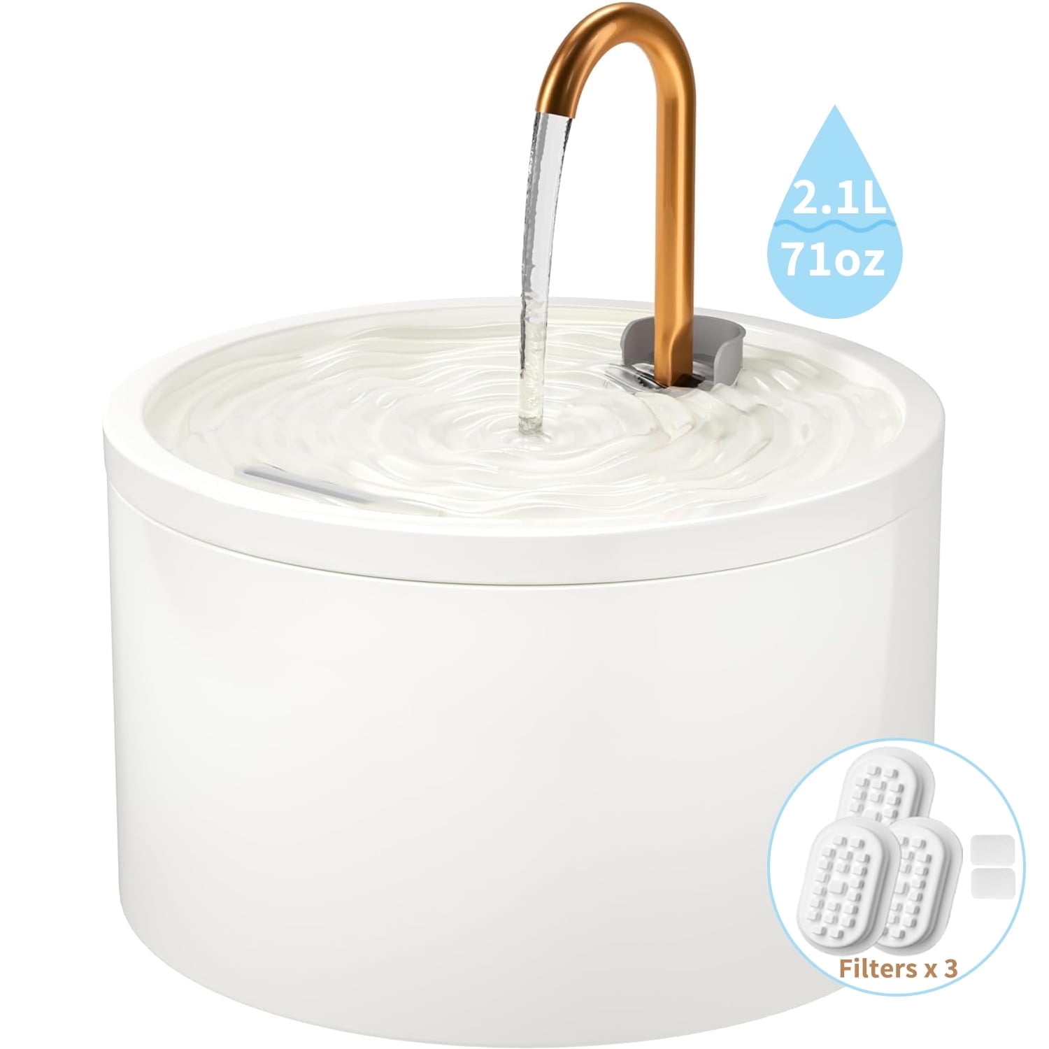 YFYUPUP Stainless Steel Cat Water Fountain - 108oz/3.2L Automatic Pet Dispenser With Filters