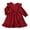 R119/Red, variant on Vividxx Girls Dresses Stylish Girls Long Sleeve Dress Elegant Lace Trim Fit And Flare Party Wear Comfortable Soft Fabric Fall Season Casual And Formal Attire 3-4 Years