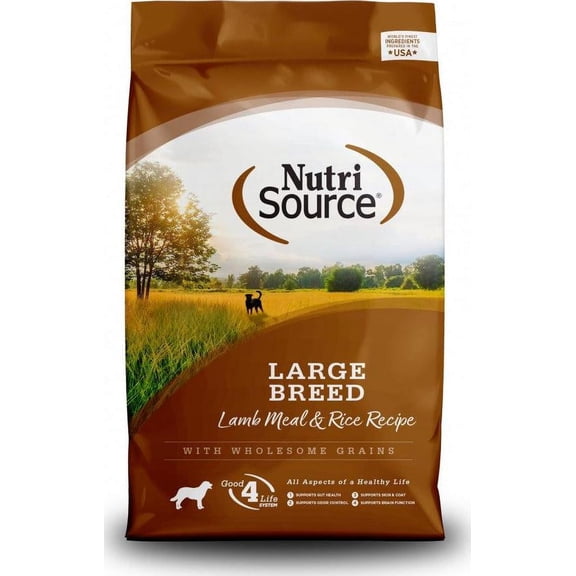 NutriSource Large Breed Adult Lamb and Rice Dry Dog Food 26 lb
