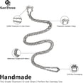 thumbnail image 5 of SanThree Pure Titanium Round O Chain Necklace for Men & Women, 3mm Durable Skin Friendly Solid Titanium Clasp Link Chain Unisex Birthday Valentines Day Gift, 5 of 10