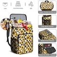 thumbnail image 5 of Travel Cooler Bag - Black and White CheckeSunflower Camping Beer Cooler Backpack with Bottle Opener- Waterproof Insulated Picnic Backpacks - Cooler Bag for Beach, 5 of 6