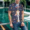 thumbnail image 6 of KLL Cartoon Dinosaur Scooter Sport Blue for Men's Baseball Shirts,Short Sleeve Casual Shirts Button Down Shirt for Men Beach Summer Wedding Shirt-Small, 6 of 7