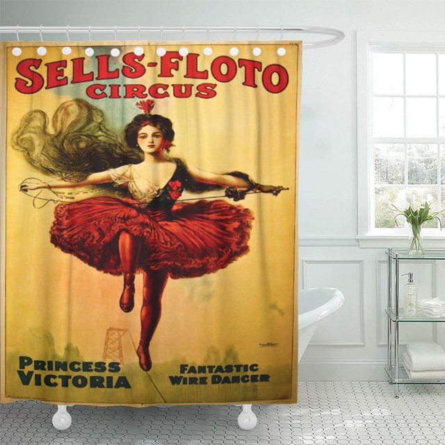 ABPHQTO Dancer Vintage Sells Floto Performer Wire Walker Under Thebig Cortina de ducha 150x180 cm
