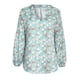 thumbnail image 4 of MHFRRA Camiseta de Manga Larga con Cuello En V y Estampado Floral para Mujer Verde, 4 of 5