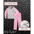thumbnail image 2 of Baby Phat Girls Sweatsuit Set - 2 Piece Soft Fleece Zip Up Hoodie Sweatshirt & Girls Sweat Pants, 2 of 7