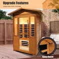 thumbnail image 3 of HOSAUNA Outdoor Infrared Sauna for 2-Person,2250w Far Infrared Sauna App Control, Canadian Hemlock & Red Cedar Wood for Backyard,Garden, 3 of 8