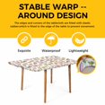 thumbnail image 4 of Easter Table Cloths for 4 Foot Rectangle Tables, Spring Rabbit Ears Eggs Carrots Floral Green Plaid Patio Waterproof Elastic Fitted Tablecloths, Washable Rectangular Table Cover for Camping, 4 of 8