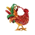 thumbnail image 4 of Joyero con forma de pollo, caja de tesoros, centro de mesa, estatua de animal de metal, caja de baratijas, organizador de joyas para mesita de noche, 4 of 8