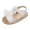 White, variant on Toddler Flat Sole Footwear Baby Girls Sandals Ruffle Bowknot Premium Soft Sole Anti Slip Open Toe Breathable Summer Outdoor Flat Shoes for Summer