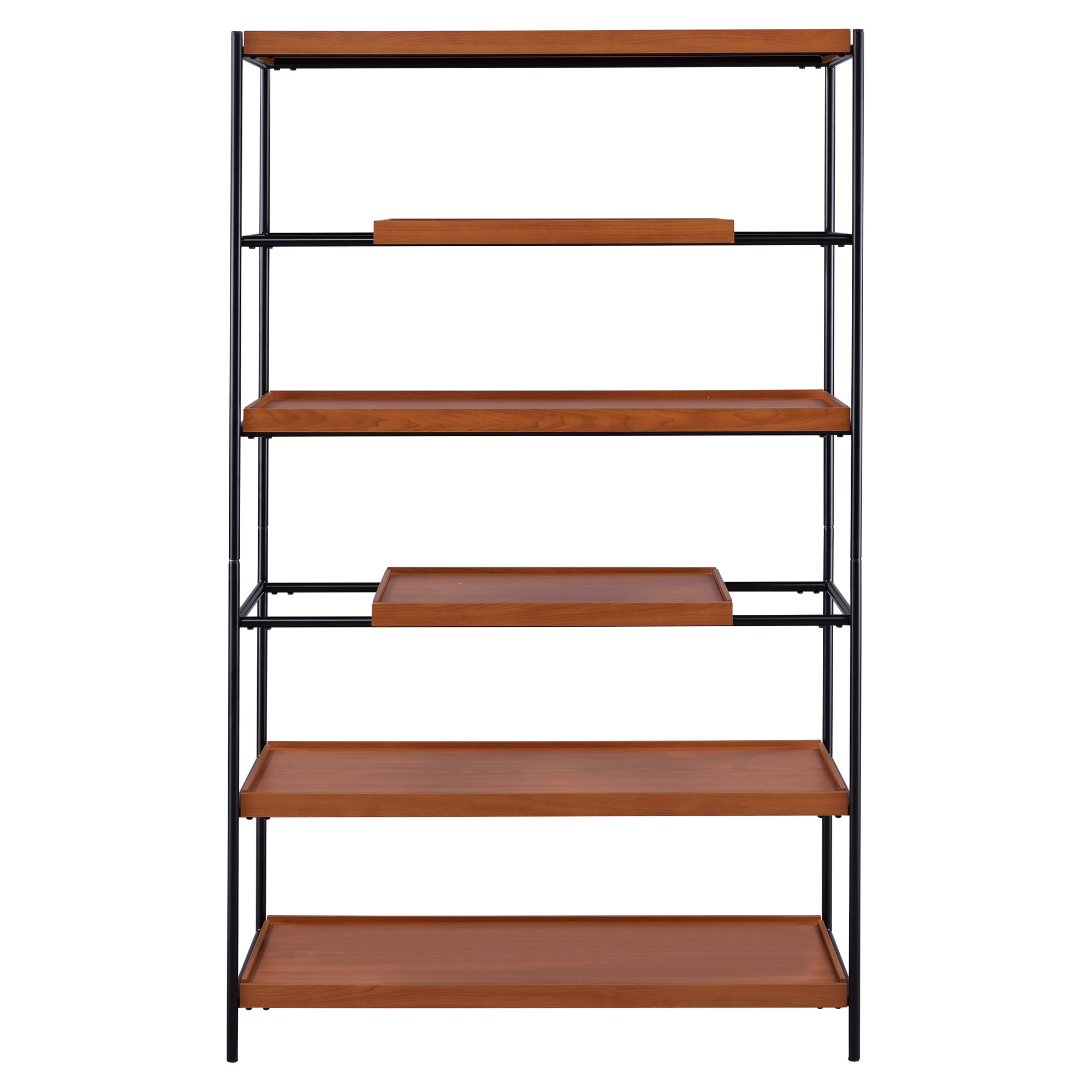 Acme Furniture Oaken Bookshelf in Honey Oak and Black Finish