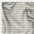 thumbnail image 4 of Soimoi Gray Modal Satin Fabric Dot & Bow Stripe Printed Fabric 1 Yard 42 Inch Wide, 4 of 5