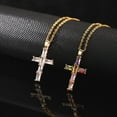 thumbnail image 4 of Cross Pendant Necklace for Women Color Zircon Sense Hip Hop Sweater Necklace for Women Jewelry Valentines Day, 4 of 9