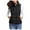 Black, variant on Jiyugala Women's Overcoat Warm Vest Outerwear Thick Padded Sleeveless Casual Vest With Detachable Hood