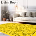 thumbnail image 2 of ODIKA 2'x3' Machine Washable Non-Slip Area Rug, Ruby Constellation Map with Celestial Navigation High Traffic Rug with Pad, Yellow, 660633, 2 of 8