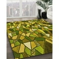 thumbnail image 3 of Ahgly Company Machine Washable Indoor Rectangle Transitional Golden Brown Yellow Area Rugs, 4' x 6', 3 of 7