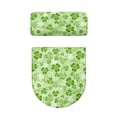 thumbnail image 5 of HELLHERO Clover Musical Pattern Stretch Universal Round Toilet Lid Dust Cover, Polyester Fabric, Washable and Reusable Toilet Covers Set, Elastic Bottom, 5 of 8