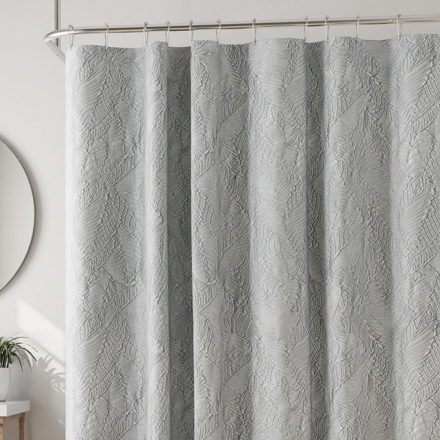Rideau de douche en tissu décoratif avec designs botaniques Hometrends