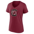thumbnail image 2 of Women's Garnet South Carolina Gamecocks Team Logo V-Neck T-Shirt, 2 of 3
