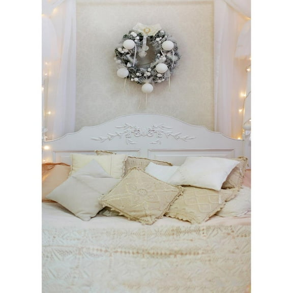 Christmas Wreath Wall Bed Room Backdrop r Baby Shower Newborn Portrait Photography Background Photocall Photo Studio Props
