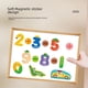 thumbnail image 1 of Rompecabezas magnético de educación temprana para niños, 26 pegatinas con números y letras de animales, juguete educativo cognitivo para jardín de infantes de 3 a 6 años, 1 of 4