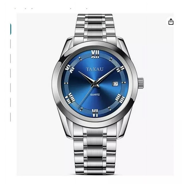 Taxau Relojes De Plata Para Hombres Reloj De Vestir Para Hom