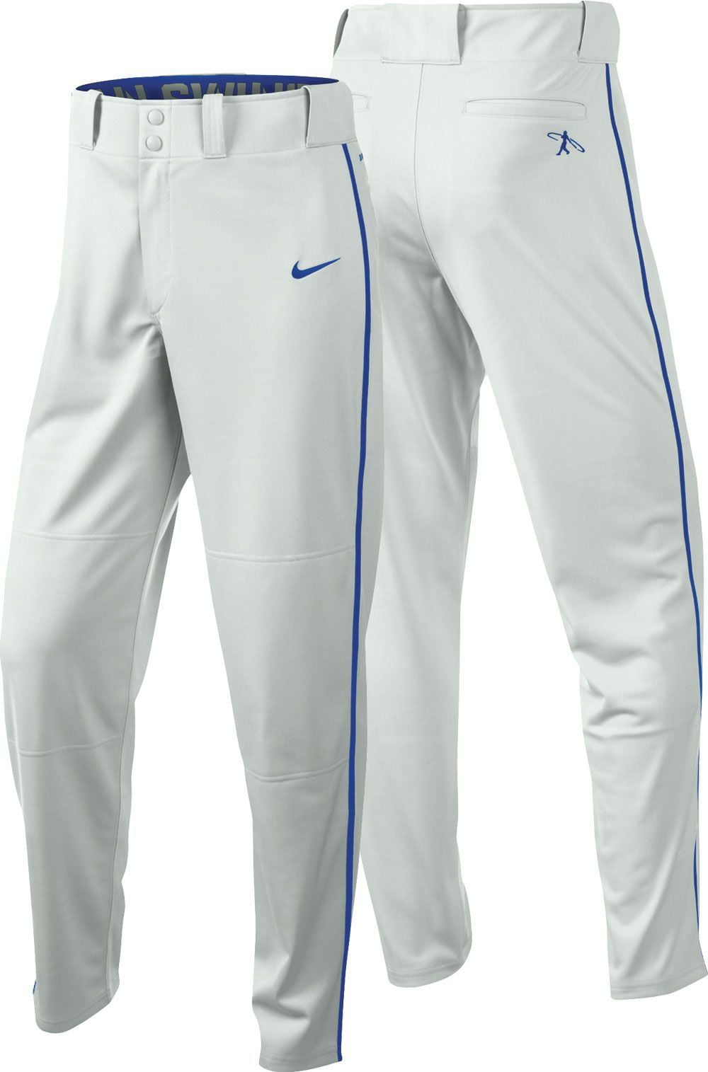 Nike Boys' Swingman Dri-FIT Piped Baseball Pants, White/Royal, X-Small - Walmart.com - Walmart.com