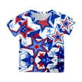 thumbnail image 2 of Uuszgmr Clothes For Boys Girls 4Th Of July Short Sleeve Short Sleeve Round Neck Child Tops Independence Day Prints T Shirt 10-11 Years Light Blue, 2 of 4