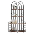 thumbnail image 5 of 4-Tier Corner Bookshelf,Modern Style Bookcase with Metal Frame,Plant Stand for Home Living Room,Study,Bedroom,Office, 5 of 5