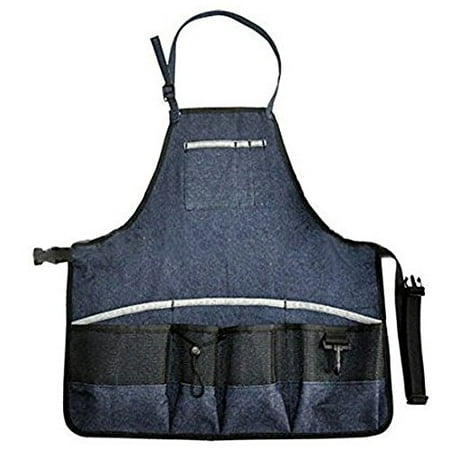 - Oxford Thickening Waterproof Garden Tool Apron with Multi-Pockets Cowboy Blue 21.7-Inchx20.5-Inch-Novo