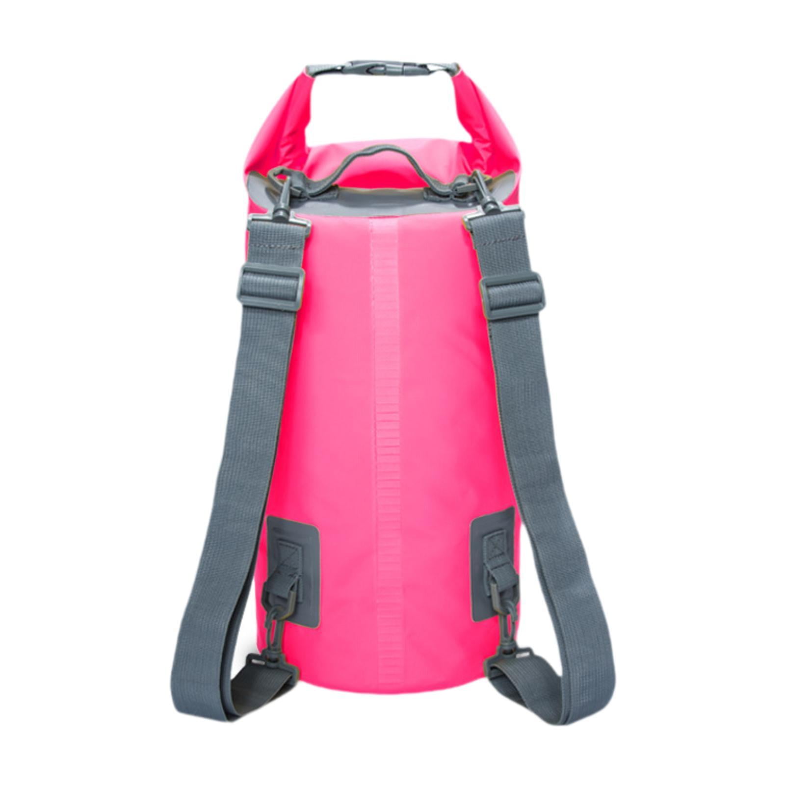 DimyFew Waterproof Dry Bag Backpack Waterproof Sack for Women Men Portable Roll Top Sack Pink