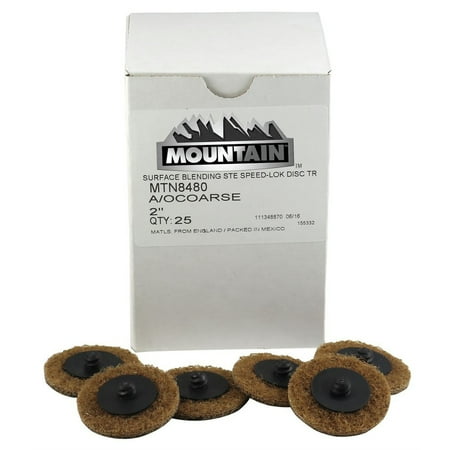 UPC: 0872857003844 | Mountain MTN8480 25-Piece/Box 2 in. Twist and Lock Style Surface Prep Disc