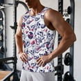 thumbnail image 5 of Rateoe music Skull record mike Pattern Sleeveless Gym Shirt Muscle Tee Breathable Workout Shirt Slim-Fit Tank Quick Dry Fit Muscle Tank Top Bodybuilding Sleeveless T Shirt-Medium, 5 of 7