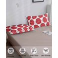 thumbnail image 4 of Red Dahlia Pillow Covers King Size, Vintage Country Grey Abstract Flowers Floral Soft Bed Throw Pillowcases Breathable Cooling Long Lumbar Body Pillow Sham Cover for Bed Sofa 20''x40'', 4 of 7