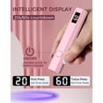 thumbnail image 3 of Lámpara UV LED portátil para uñas mlogiroa de 3 W, rosa, 3 of 9
