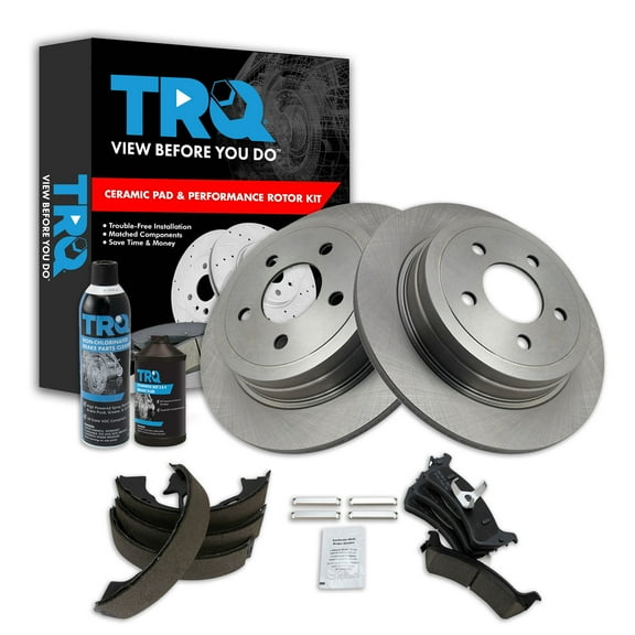 TRQ Rear Brake Pad & Rotor Kit BKA38408 Fits Select 2003-2003 Ford Explorer Sport , 2003-2005 Ford Explorer Sport Trac