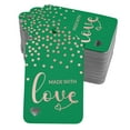 thumbnail image 1 of Inkdotpot Rose Gold Foil Paper Hang Tags Made With Love Text Favor Tags 100 Pack, 1 of 6