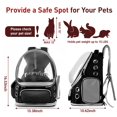 thumbnail image 2 of Transportadora tipo mochila para gato Pawstrip con ventana burbuja plegable, 2 of 6