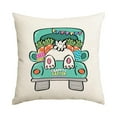 thumbnail image 3 of LHNFt Spring Easter Pillow Covers 18x18 Inch, Cute Bunny Rabbit Floral Easter Decorations Watercolor Pink Flower Butterfly Decorative Throw Pillow Cases Outdoor Farmhouse Decor for Sofa Couch Bed, 3 of 7
