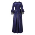 thumbnail image 6 of NMMUED Masquerade Costumes for Women Rococo Dress Medieval Dress for Women Renaissance Dress Women Renaissance Outfit Women Renaissance Costume Women Long Sleeve Dress for Women Navy 5XL, 6 of 6