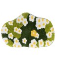 thumbnail image 1 of Alfombra de baño con diseño floral de musgo, bonita alfombra de baño con diseño de plantas, alfombra de baño con flores de primavera, alfombra decorativa de pelo largo con estética verde, alfombra de, 1 of 6