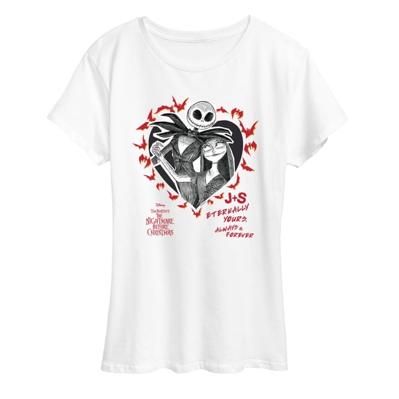 The Nightmare Before Christmas - Flames - Women's Short Sleeve Graphic T-Shirt
