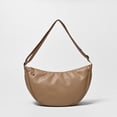 thumbnail image 2 of Bolso Crescent para Mujeres Y Hombres Hombro Con Bolsillo Interior Hobo PU El (caqui), 2 of 3
