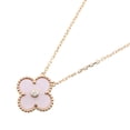 thumbnail image 1 of Pre-Owned Van Cleef & Arpels Vintage Alhambra Pink Mother-of-Pearl 1PD Necklace Jewelry 18KPG..., 1 of 7