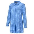 thumbnail image 5 of Blue Womens Shirts Women Vintage Long Sleeve Polka Dots Shirt Collar Top Shirt Blouse, 5 of 9
