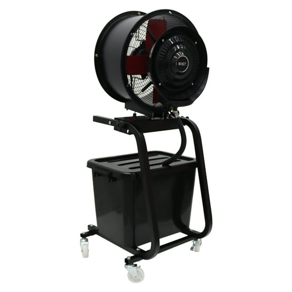 PreAsion Industrial Spray Electric Fan Humidifying and Cooling Spray Fan Rotatable Atomizing Dust Removal Fan with Wheel