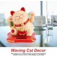 thumbnail image 5 of Solar Fortune Wealth Cat Shining Solar Powered Cute Waving Arms Home Car Display Desk Table Decor(Yellow) JU, 5 of 5